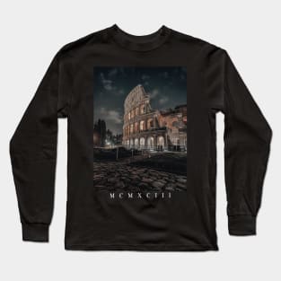 Roman Coliseum streetweart art, aesthetic Long Sleeve T-Shirt